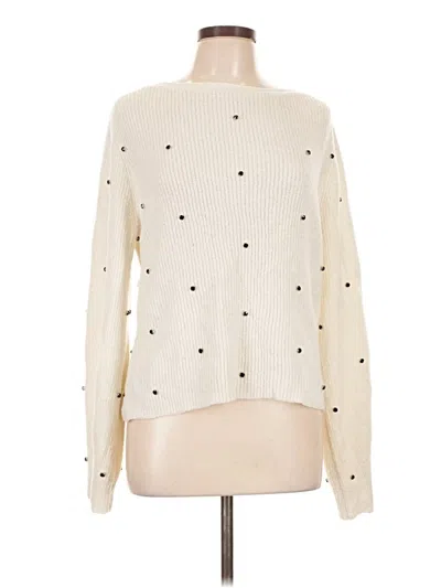 Pre-owned Halogen Pullover Sweater In Ivory
