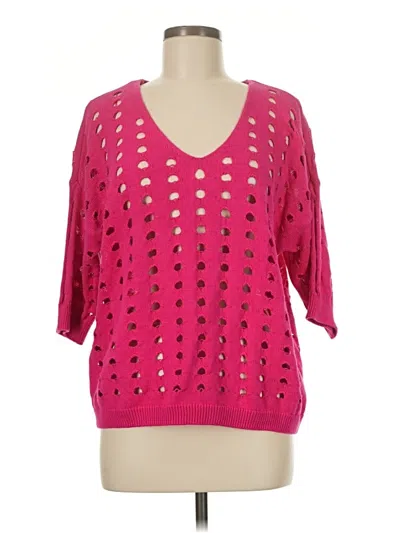 Pre-owned Halogen Pullover Sweater In Pink