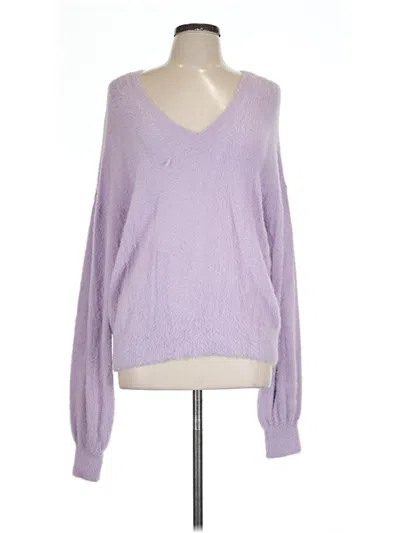 Pre-owned Halogen Pullover Sweater In Purple