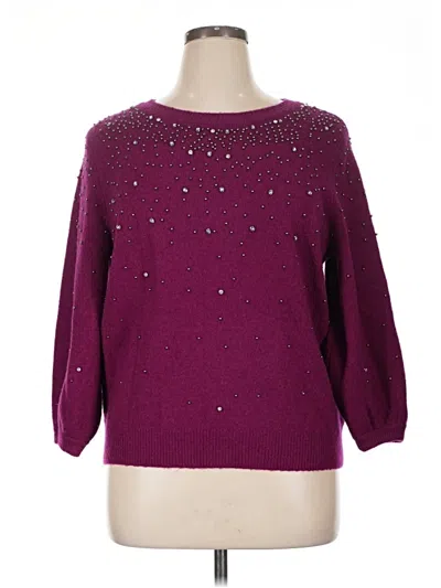Pre-owned Halogen Pullover Sweater In Purple