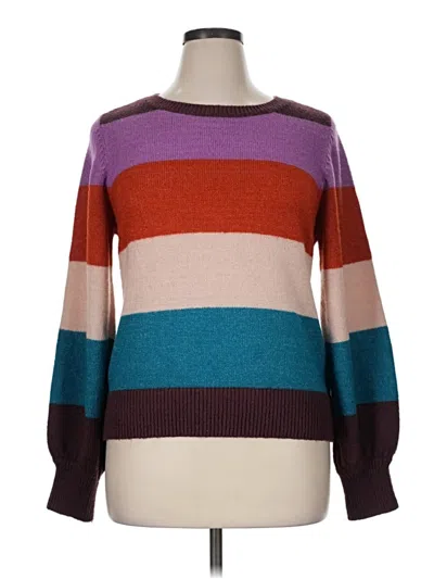 Pre-owned Halogen Pullover Sweater In Purple