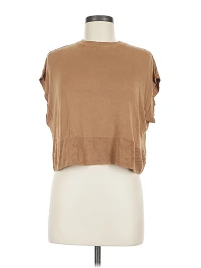 Pre-owned Halogen Pullover Sweater In Tan