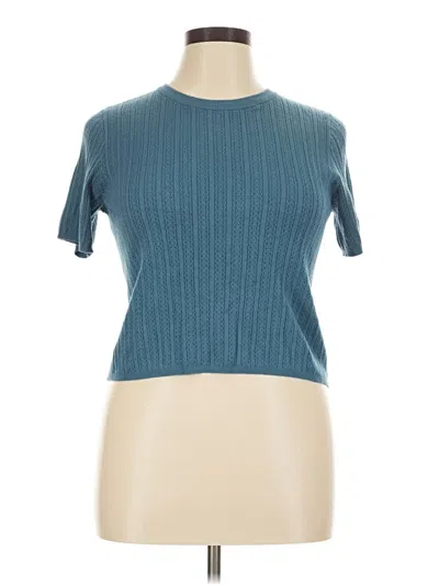 Pre-owned Halogen Pullover Sweater In Teal