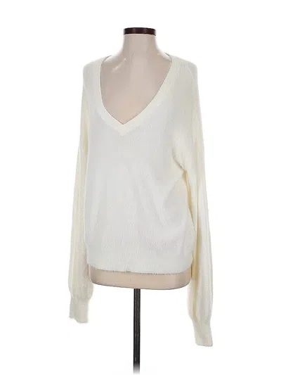 Pre-owned Halogen Pullover Sweater In White