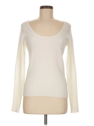Pre-owned Halogen Pullover Sweater In White