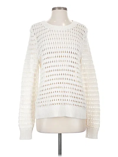 Pre-owned Halogen Pullover Sweater In White