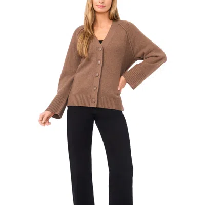 Halogen ® Raglan Sleeve V-neck Cardigan In Burgundy