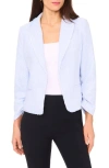 Halogen Raw Hem Crop Blazer In Placid Blue