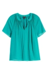 Halogen Release Pleat Blouse In Miami Green