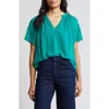 Halogen Release Pleat Blouse In Miami Green