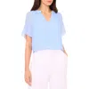 Halogen Release Pleat Blouse In Placid Blue
