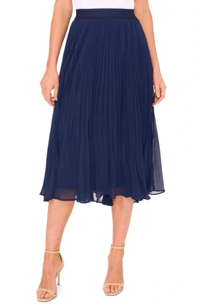 Halogen Release Pleated Skirt In Classic Navy Blue