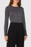 Halogen ® Rhinestone Button Sweater In Midnight Black