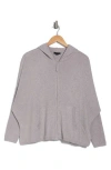 Halogen ® Rib Knit Hoodie In Ash Heather Grey