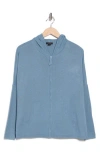 Halogen ® Rib Knit Hoodie In Blue Fog