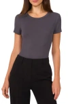 Halogen ® Rib Knit Jersey T-shirt In Magnet Grey