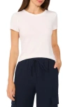 Halogen ® Rib Knit Jersey T-shirt In New Ivory