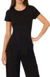 Halogen Essential Compression T-shirt In Rich Black