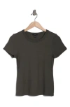 Halogen ® Rib Knit Jersey T-shirt In Gray