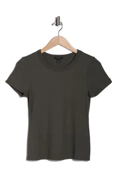 Halogen ® Rib Knit Jersey T-shirt In Gray