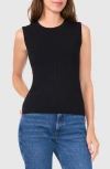 Halogen ® Rib Sleeveless Sweater In Rich Black