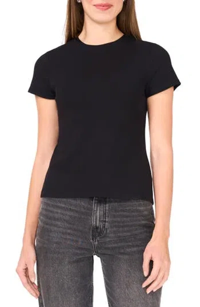 Halogen ® Rib Stretch Cotton T-shirt In Black