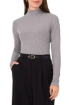 Halogen ® Ribbed Mock Neck Top In Silver Smoke Grey