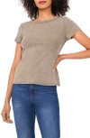 Halogen ® Ribbed Washed T-shirt In Brown