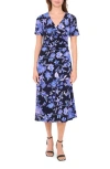 Halogen ® Ruched Midi Dress In Multi