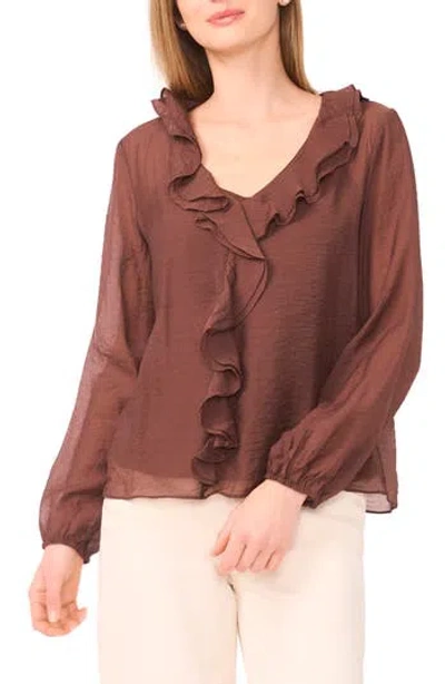 Halogen ® Ruffle Top In Brown