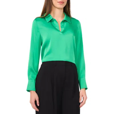 Halogen ® Satin Johnny Collar Popover Top