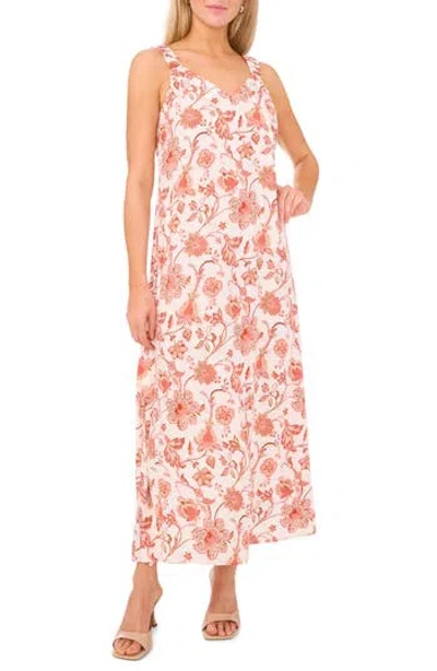 Halogen ® Scrunched Strap Sleeveless Maxi Dress In Faded Rose Red