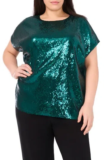 Halogen ® Sequin Cap Sleeve Top In Green