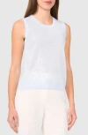 Halogen ® Sequin Detail Sleeveless Sweater In Blue