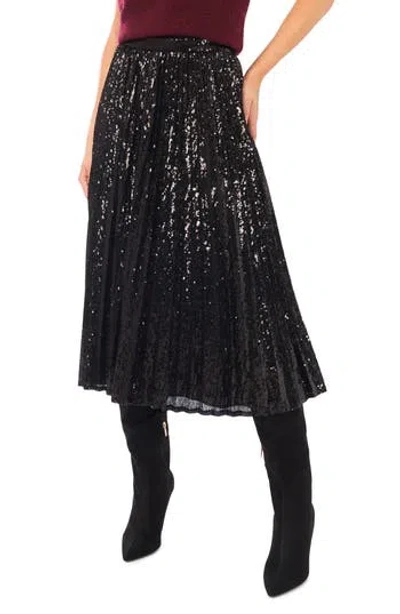 Halogen ® Sequin Pleated Midi Skirt In Black