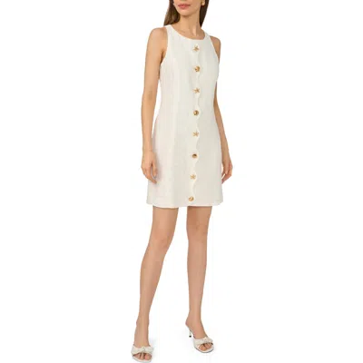 Halogen ® Shell Button Front A-line Dress In White