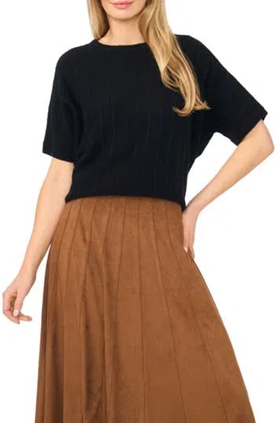 Halogen ® Short Dolman Sleeve Sweater In Black