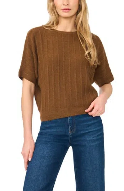 Halogen ® Short Dolman Sleeve Sweater In Brown