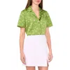 Halogen ® Short Sleeve Button-up Camp Shirt In Salted Lime Print