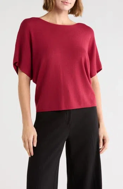 Halogen ® Short Sleeve Crop Sweater In Brown