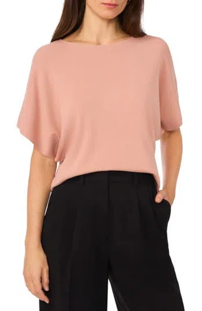Halogen ® Short Sleeve Crop Sweater In Mahogany Rose