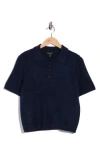 Halogen ® Short Sleeve Polo In Blue