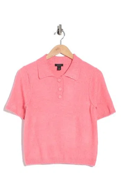 Halogen ® Short Sleeve Polo In Pink