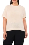 Halogen ® Short Sleeve Sweater In Neutral