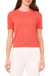 Halogen ® Short Sleeve Sweater In Orange