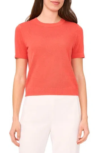 Halogen ® Short Sleeve Sweater In Orange