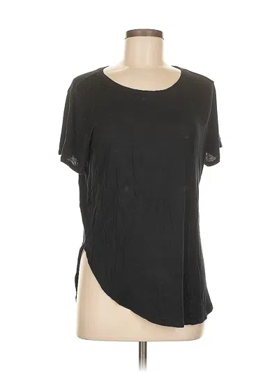 Pre-owned Halogen Short Sleeve T-shirt In Black