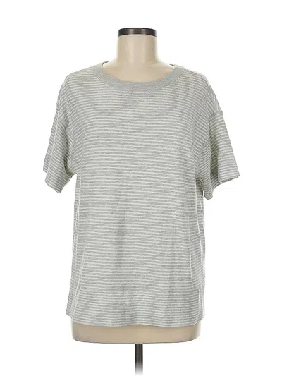 Pre-owned Halogen Short Sleeve T-shirt In Gray