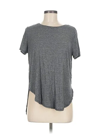 Pre-owned Halogen Short Sleeve T-shirt In Gray