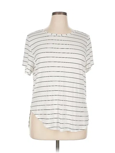 Pre-owned Halogen Short Sleeve T-shirt In White